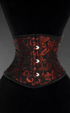 Serre-taille Gothique Brocarde Rouge