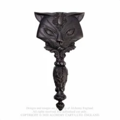 Miroir De Poche ALCHEMY GOTHIC 'sacred Cat' -Vêtements Gothiques Boutique sacred cat hand mirror black 900
