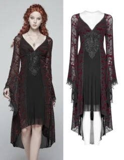 Robe Noire Et Rouge PUNK RAVE 'inkiria Blood'
