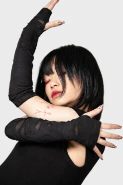 Longues Mitaines KILLSTAR 'isqesis' -Vêtements Gothiques Boutique shadowland gloves w b x1600 900