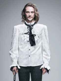 Chemise Gothique Vampire Blanche -Vêtements Gothiques Boutique sht01002 3 1000