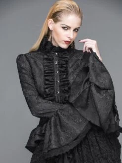 Chemisier Gothique Noir DEVIL FASHION -Vêtements Gothiques Boutique sht017013964028165 6 900
