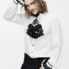Chemise Gothique Blanche à Jabot