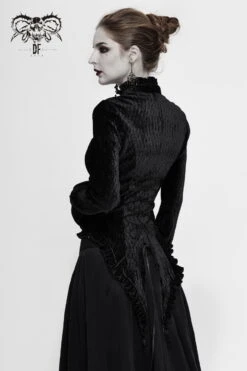 Chemise Velours DEVIL FASHION 'melisenda' -Vêtements Gothiques Boutique sht0607 900