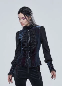 Chemise DEVIL FASHION 'Hellja' -Vêtements Gothiques Boutique sht0746 900