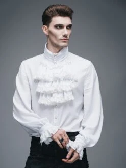 Chemise Victorienne Blanche DEVIL FASHION 7 Chemise Victorienne Blanche DEVIL FASHION -Vêtements Gothiques Boutique sjm127 6