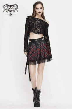 Jupe Plissée DEVIL FASHION 'attala' -Vêtements Gothiques Boutique skt1105 900