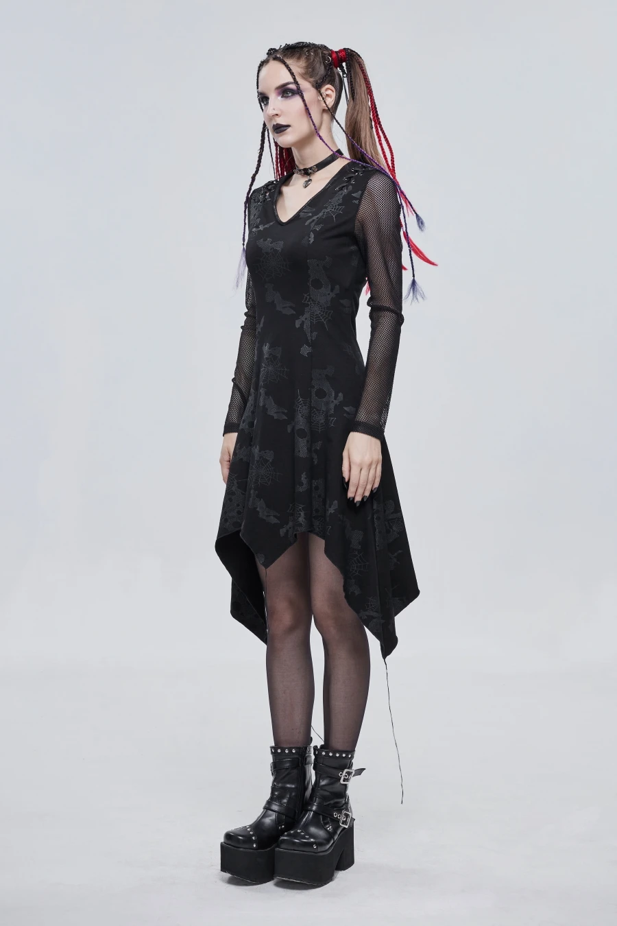 Robe Goth DEVIL FASHION 'sorcière Noire' 4 Robe Goth DEVIL FASHION 'sorcière Noire' – Image 2