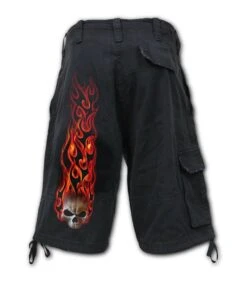 Vêtements Gothiques Boutique -Vêtements Gothiques Boutique skull blast vintage cargo shorts black plain 900