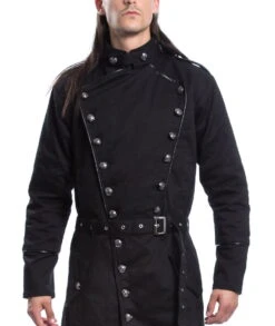 Manteau POIZEN INDUSTRIES 'solomon' -Vêtements Gothiques Boutique solomon coat mens black chemical black 11 900