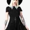 Jupe Gothique KILLSTAR 'Study Hell' -Vêtements Gothiques Boutique study hell suspender skirt w b x1600 900