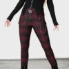Pantalon KILLSTAR 'tartanarchist' -Vêtements Gothiques Boutique tartanarchist trousers crimson w c x1600 900