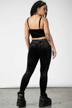 Leggings Velours KILLSTAR 'to Ashes' -Vêtements Gothiques Boutique to ashes velvet leggings c x1600 900