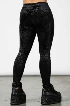 Leggings Velours KILLSTAR 'to Ashes' -Vêtements Gothiques Boutique to ashes velvet leggings e x1600 900