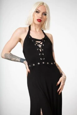 Robe KILLSTAR 'Tristania' -Vêtements Gothiques Boutique tristania maxi halter dress c x1600 900