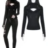 Haut Capuche DARK IN LOVE -Vêtements Gothiques Boutique tw250 900