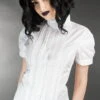 Chemisier Victorien Blanc -Vêtements Gothiques Boutique white edwardian blouse 12 900