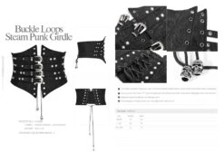 Serre-taille Gothique Noir Tenebra -Vêtements Gothiques Boutique y 659